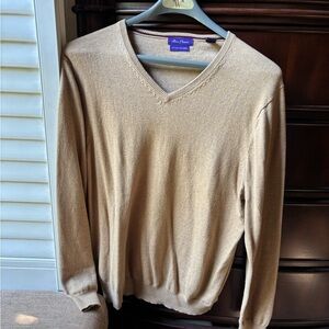 Men’s Alan Flusser cotton cashmere sweater, size L